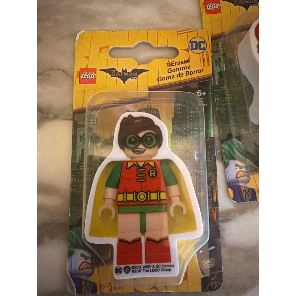 LEGO Eraser Multicolor Batman Movie Robin Harley Quinn 10 Pack 51936 New